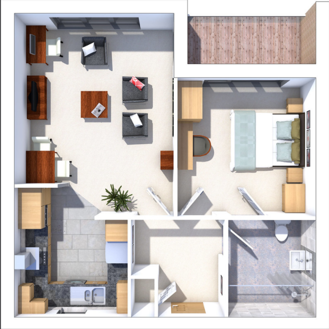 One bedroom apartment in All Saints View