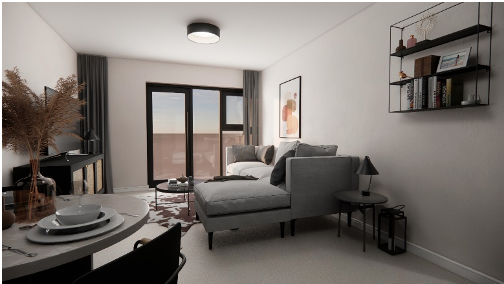 Artist's impression of Grove View apartment interior