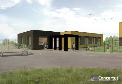 Sandy Secondary School SEND block - artists impression