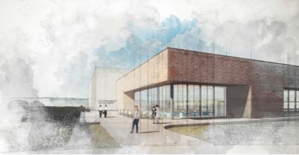 Artist's impression of Leighton Buzzard Leisure Centre