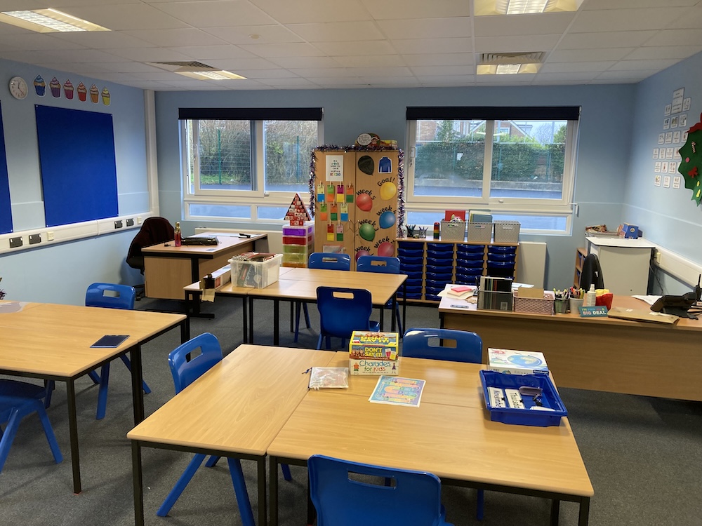A classroom at Larwood School.