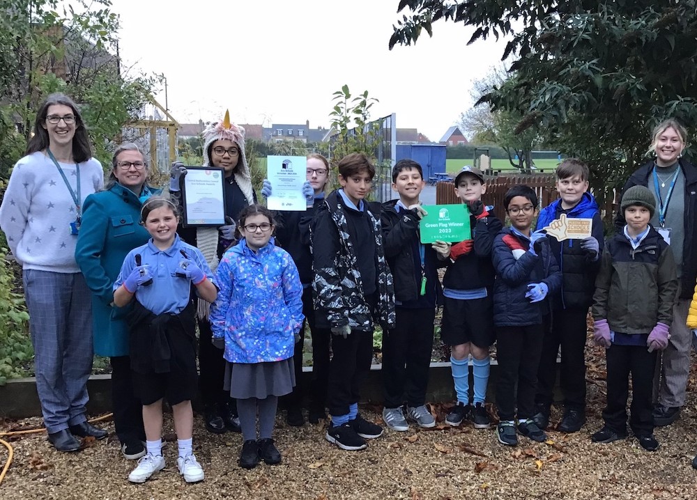Councillor Wye and Edward Peake Eco Club
