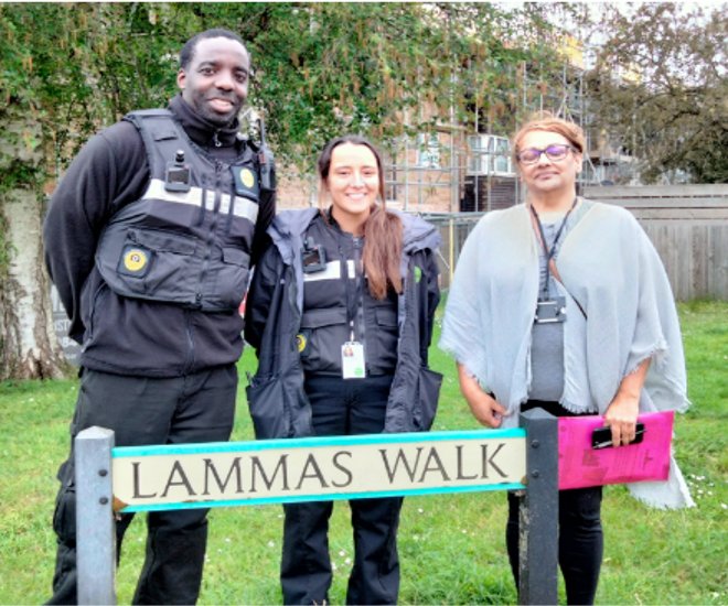 Community engagement team in Lammas Walk