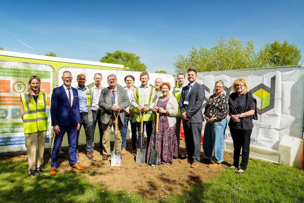 Representatives from the council, including ward councillors, representatives of the school, contractors SMD and consultants Bailey Garner.