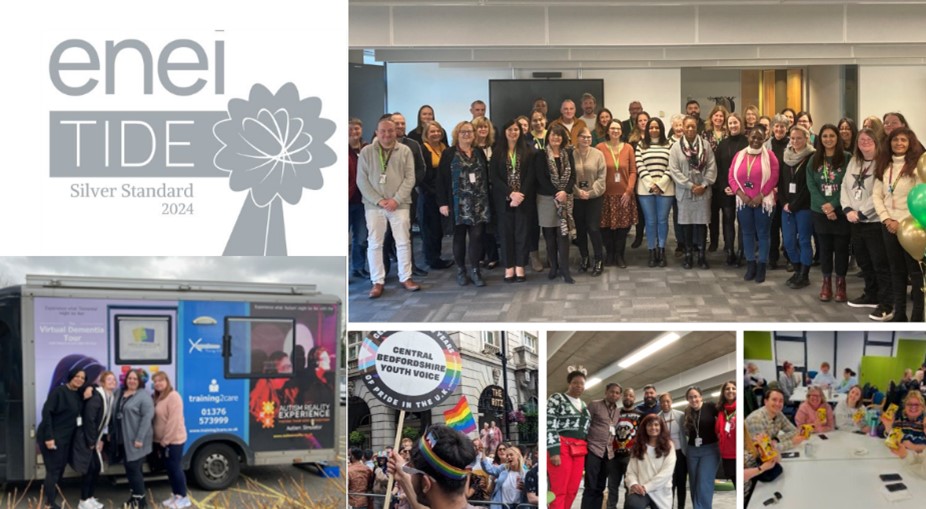 A collage of various photos of our staff.