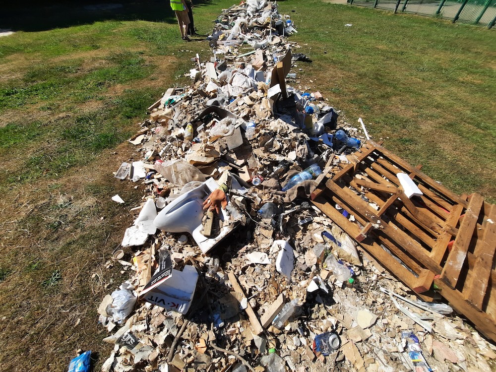Fly tipping in Rushmore Park