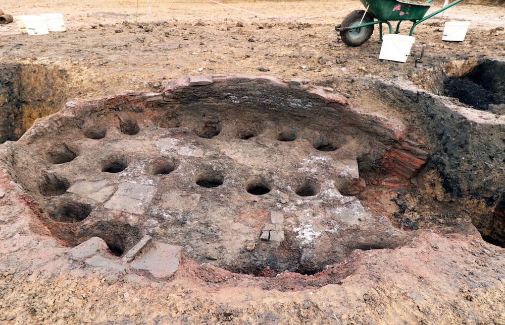 The kiln at Sutton Primary School, excavated by Albion Archaeology.