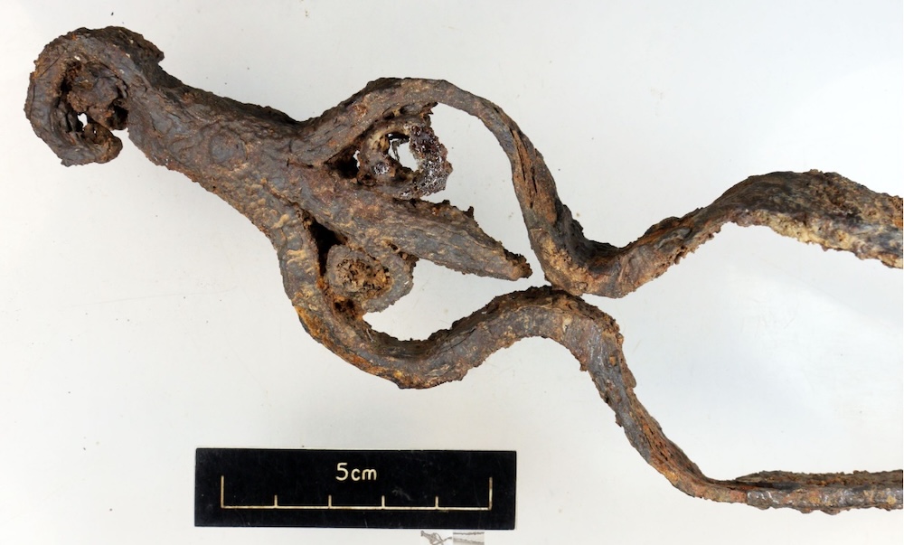 The mystery object from the Sutton archaeological dig.