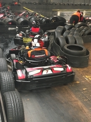 Young carers in go-karts