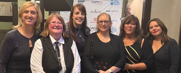 Our Young Carers team, at the awards ceremony.